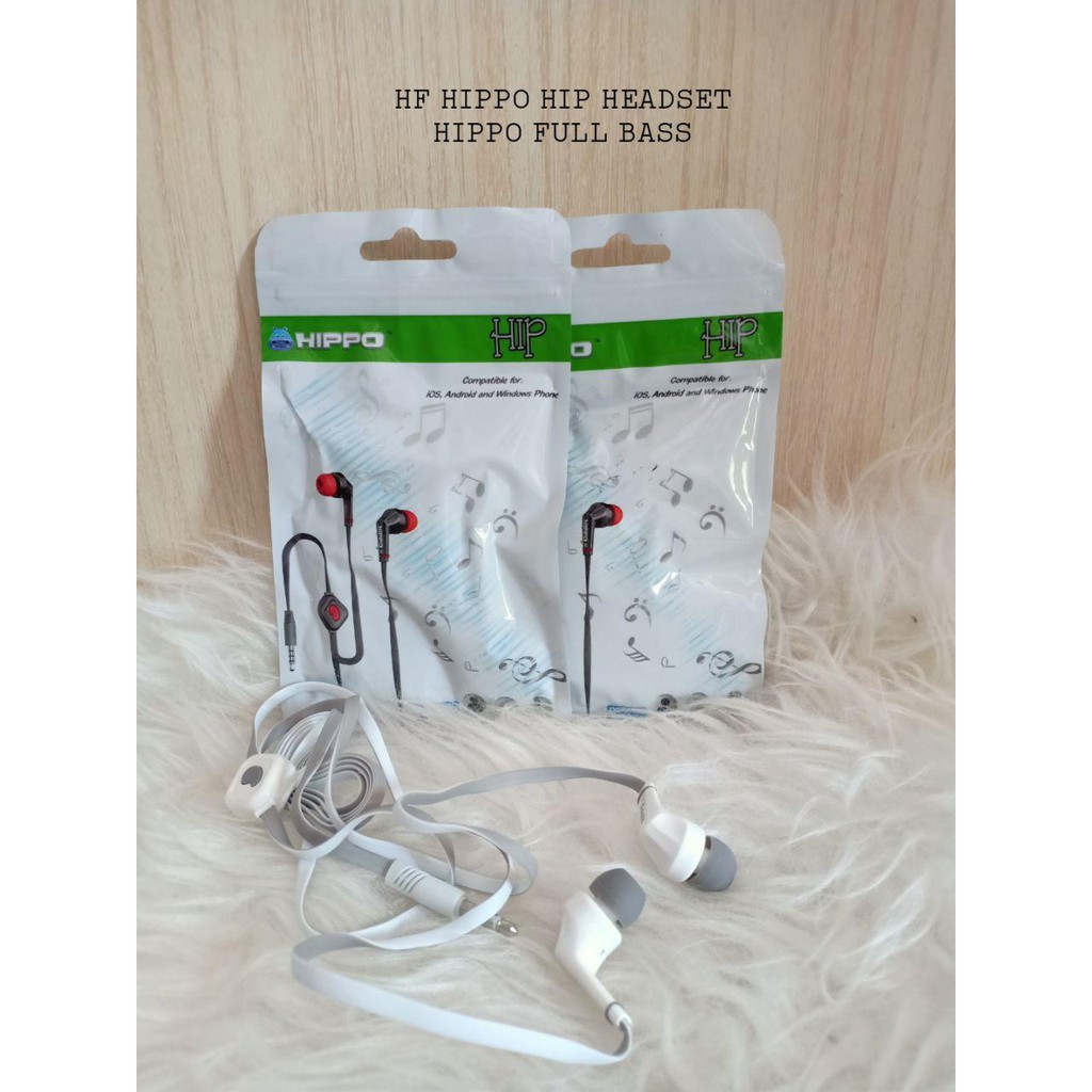HF HIPPO HIP FULL BASS MURH HEADSET HANDFREE BAGUS HANDSFREE HIPPO