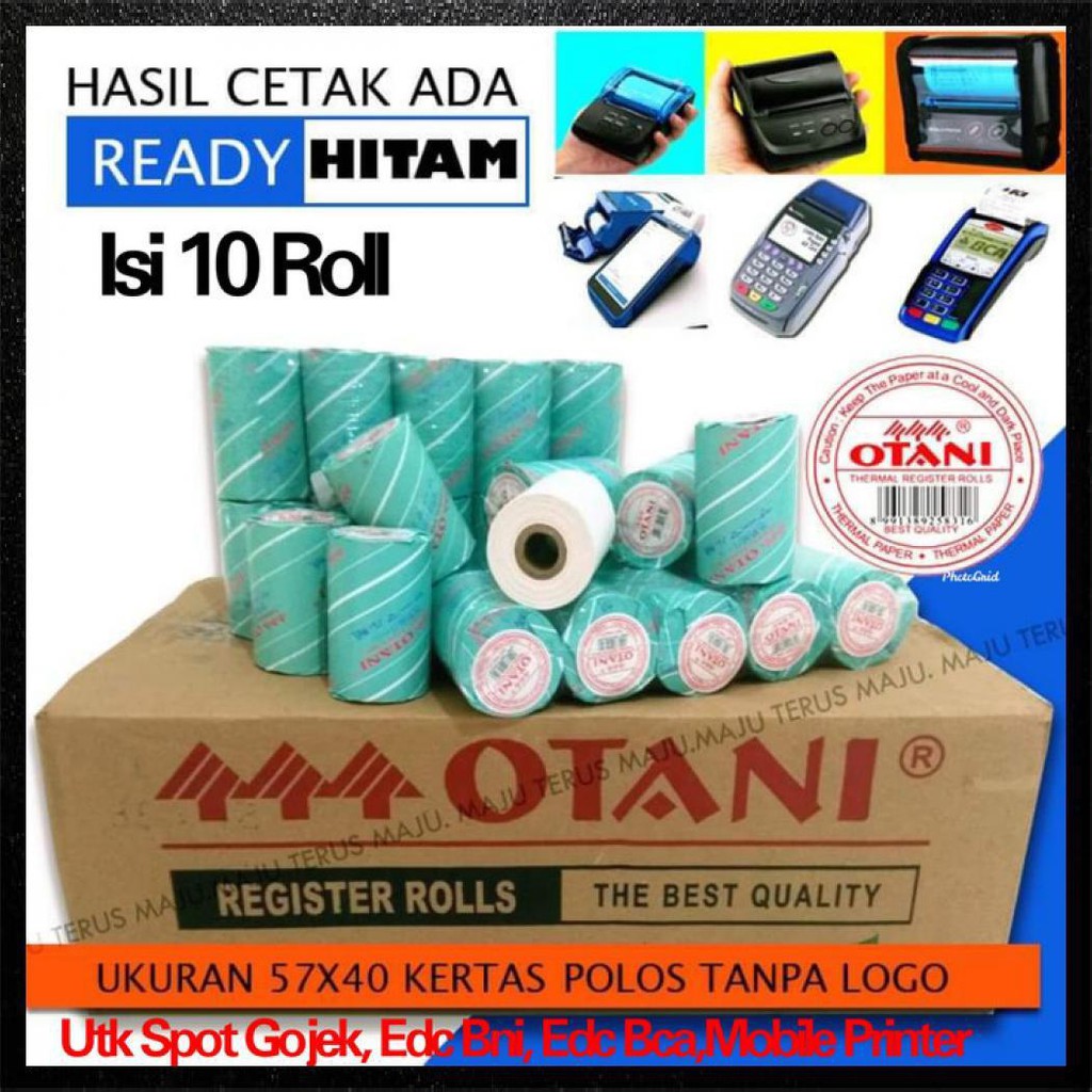 

Kertas Struk Thermal Edc 10Roll 57X40-13, Merk Otani