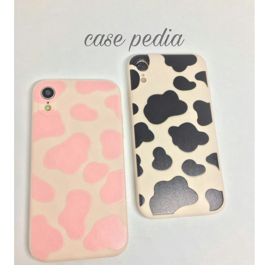 Case Casing OPPO A16 A15 A15s A8 A31 2020 A54 A55 A57 2022 4G A53 2020 A33 2020 A74 (4G) A74 (5G) A76 A95 Motif Kulit Sapi Silikon Casing Square Edge