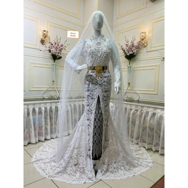 Kebaya pengantin akad/kebaya pengantin putih