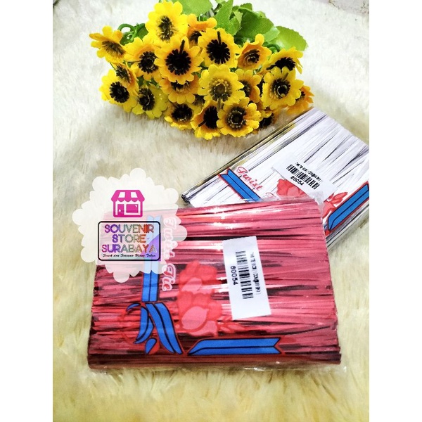 Twist Tie 10cm ECER 100pc || Kawat Potong ukuran 10cm || Kawat pembungkus souvenir || Tali Kawat || Ecer Tali Kawat