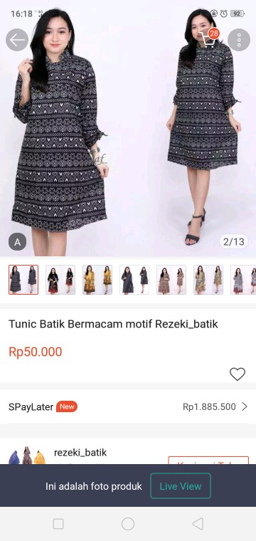 Tunic Batik Bermacam Motif Rezeki_batik