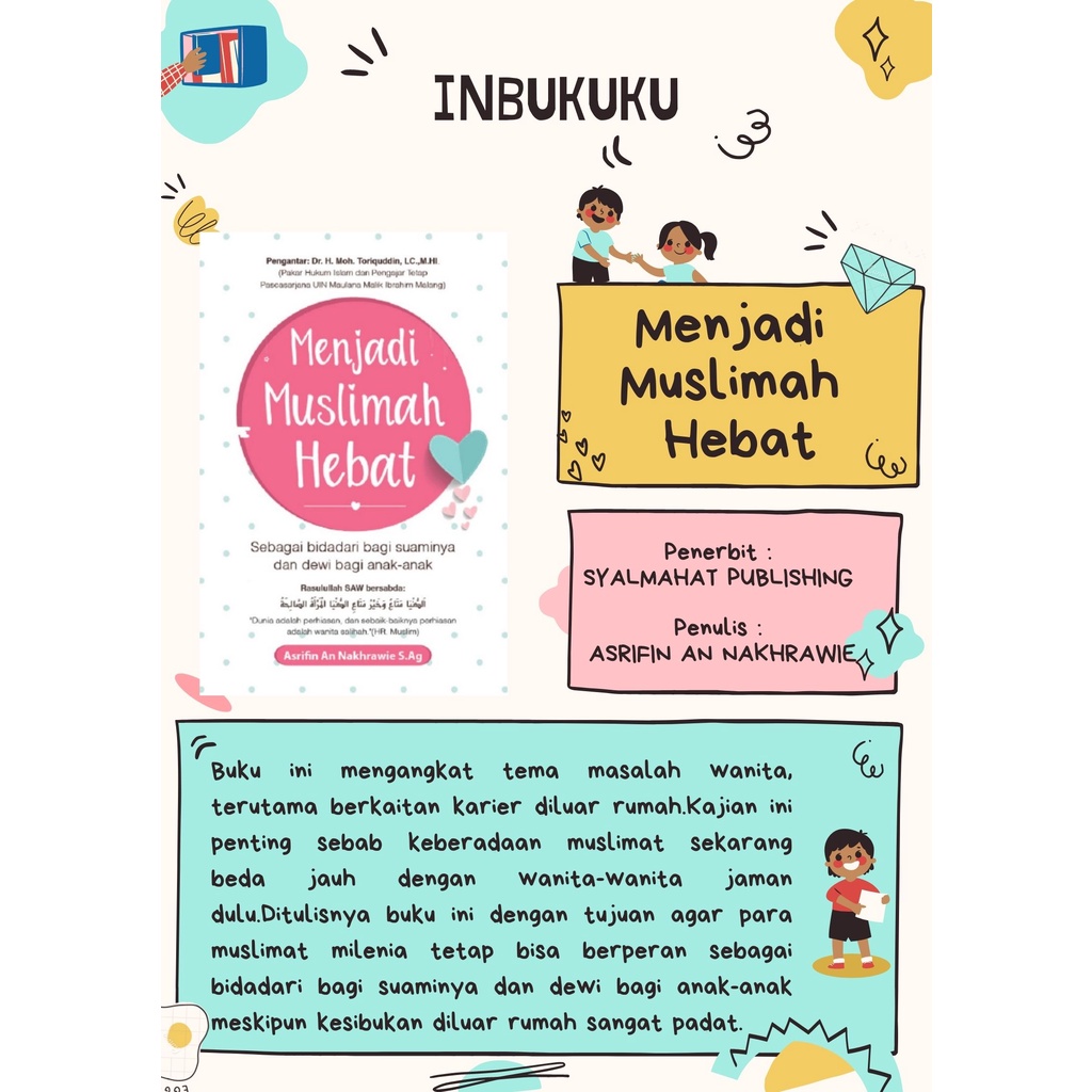 Syalmahat Publishing Buku Motivasi Islam Menjadi Muslimah Hebat Sebagai Bidadari Bagi Suaminya Dan Dewi Bagi Anak Anak