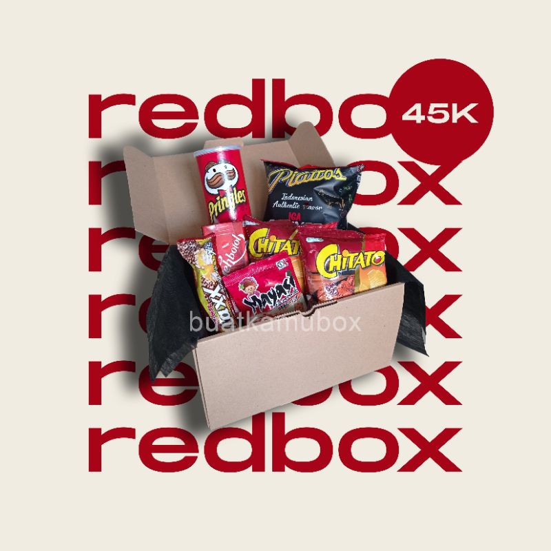 

REDBOX SNACK BOX MURAH HAMPERS KADO ULANG TAHUN CHRISTMAS GIFT 45K
