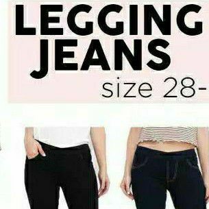 Ardans Lejing Jumbo Jeans Panjang Wanita Big Size 31-42 Celana Legging Stretch Jegging Pinggang Karet NR_Outfit Official COD