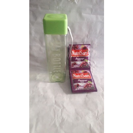 paket nutrisari + botol plastik