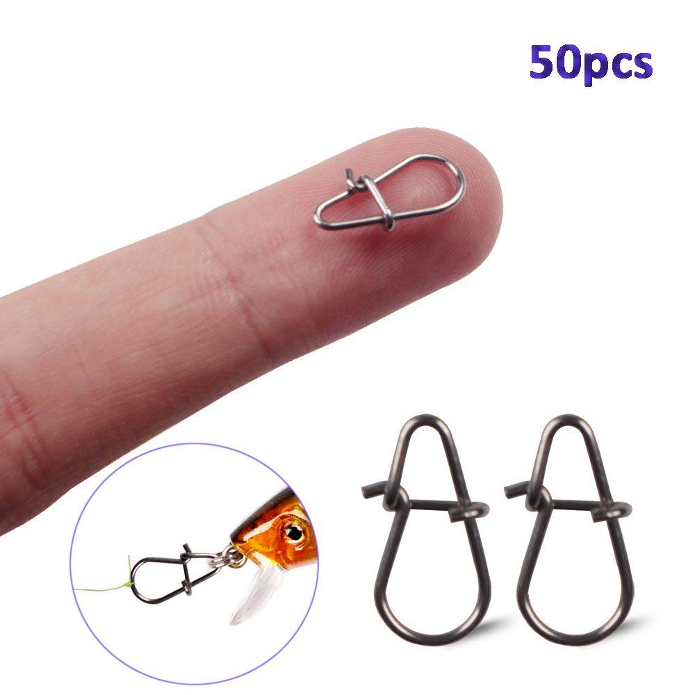 Nickolas1 Pin Luar Ruangan Kait Ikan Kuat 0.6 mm Putar Padat Cincin Aksesoris Memancing Lure Connector