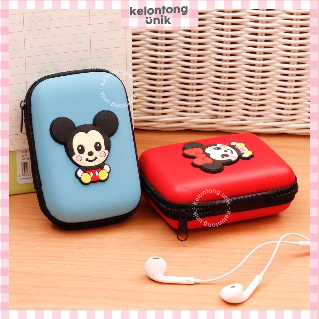 PERSEGI PANJANG &amp; BULAT - Dompet Headset/ Dompet Koin/ Dompet Charger / Pouch Headset