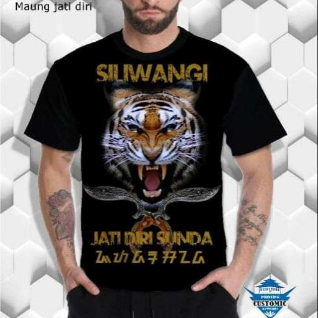 Kaos Terlaris Kaos Siliwangi Kaos 3D Harimau - Mau Jati Diri