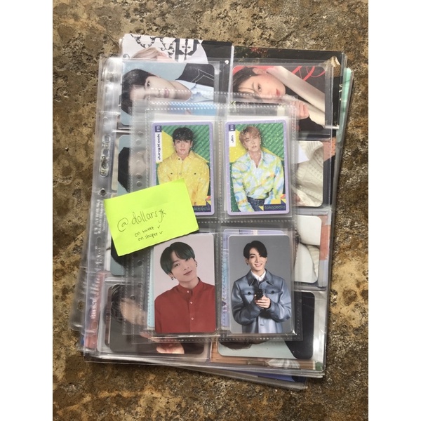 photocard jungkook samsung lamaran & cardticket mots on:e