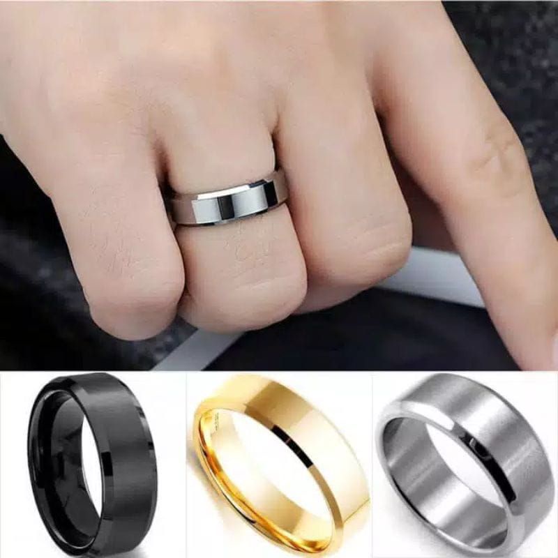 Cincin Titanium Anti Karat Anti Luntur Pria dan wanita