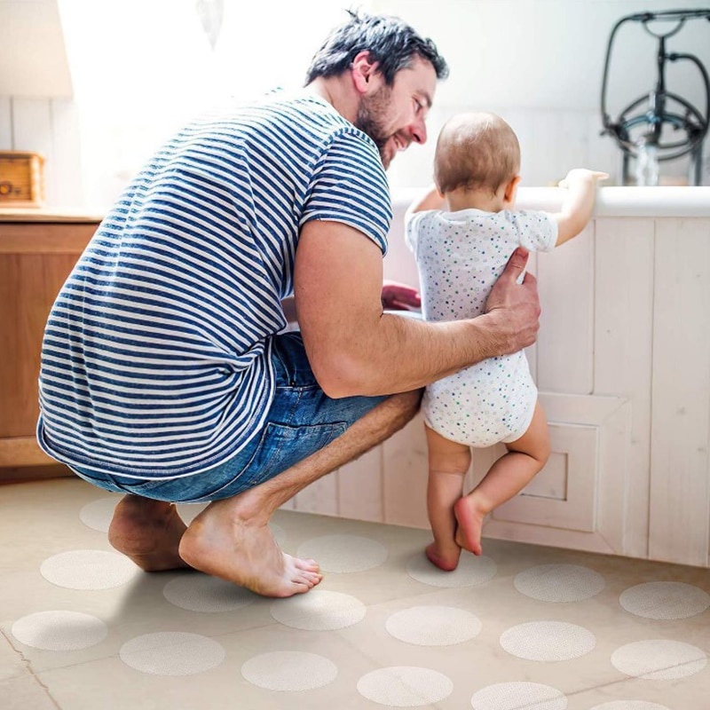 Stiker Transparan Bentuk S Anti Slip Untuk Kamar Mandi