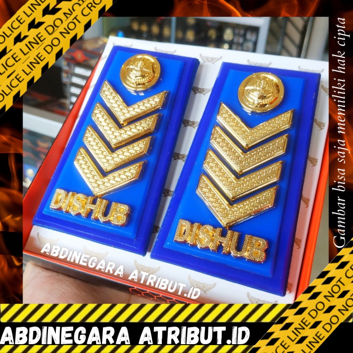 Pangkat Dishub 2d Full Mika Kilap Glossy Cod Perlengkapan Dishub Abdinegara Atribut