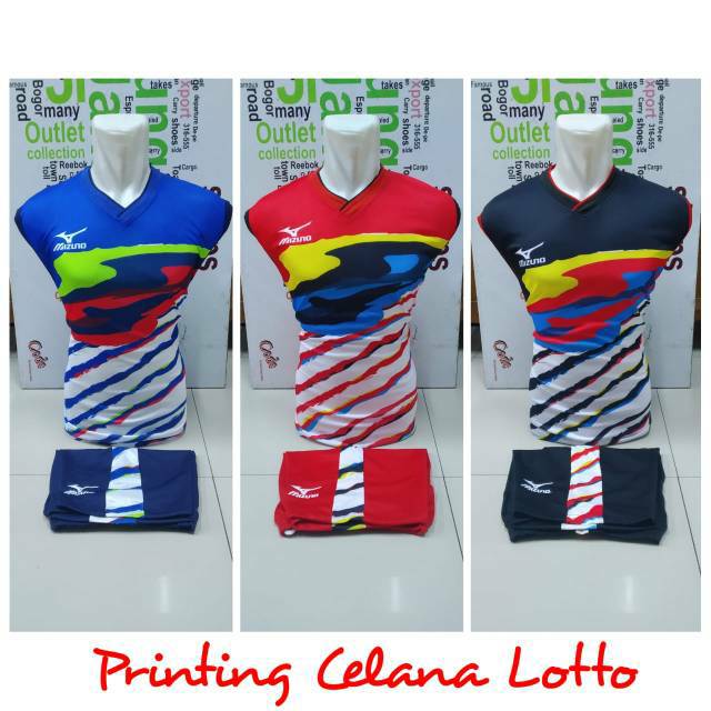 Baju setelan Mizuno singlet printing
