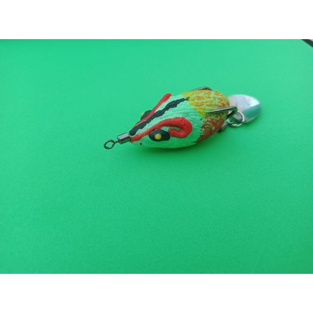 SOFT FROG 3D TIKUS BERCORAK ukuran 3,5 cm