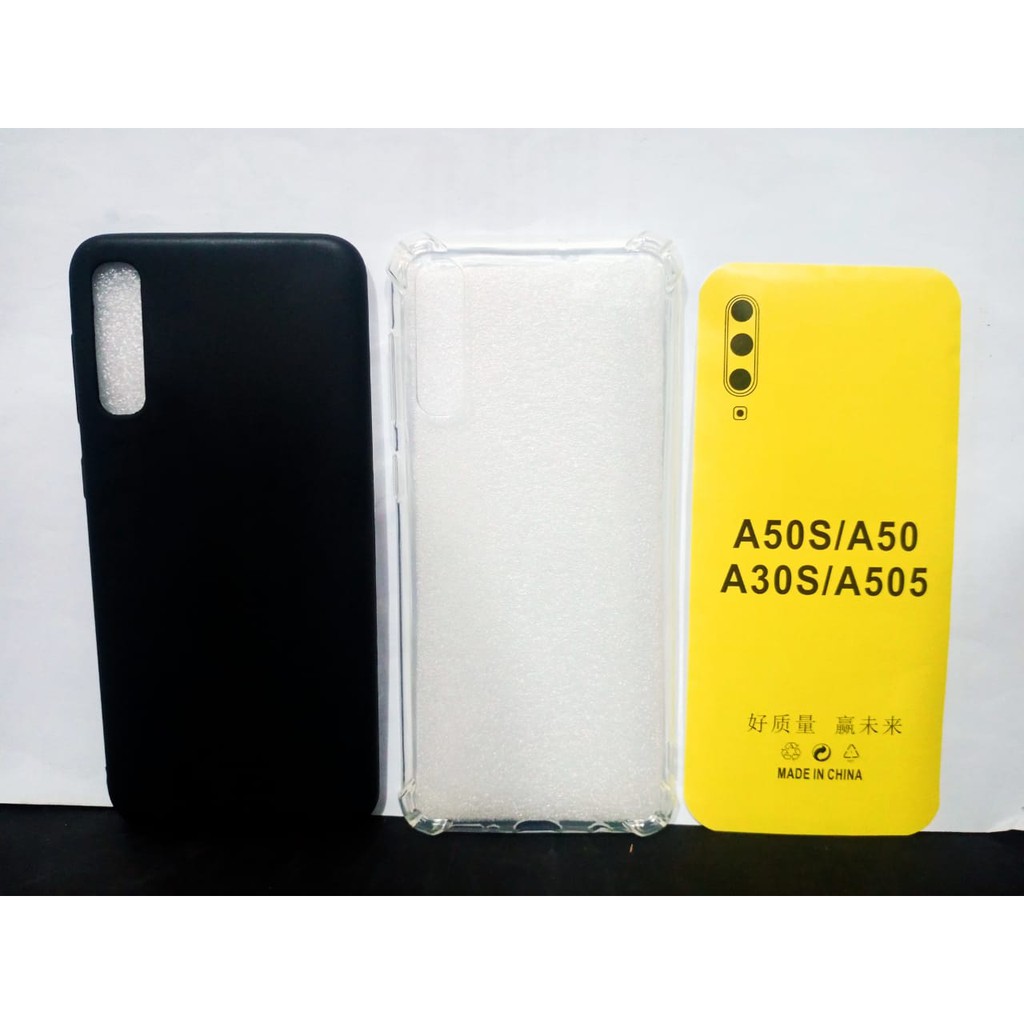 SOFTCASE SILIKON JELLY BLACKMATTE & ANTICRACK SAMSUNG A50S / A50