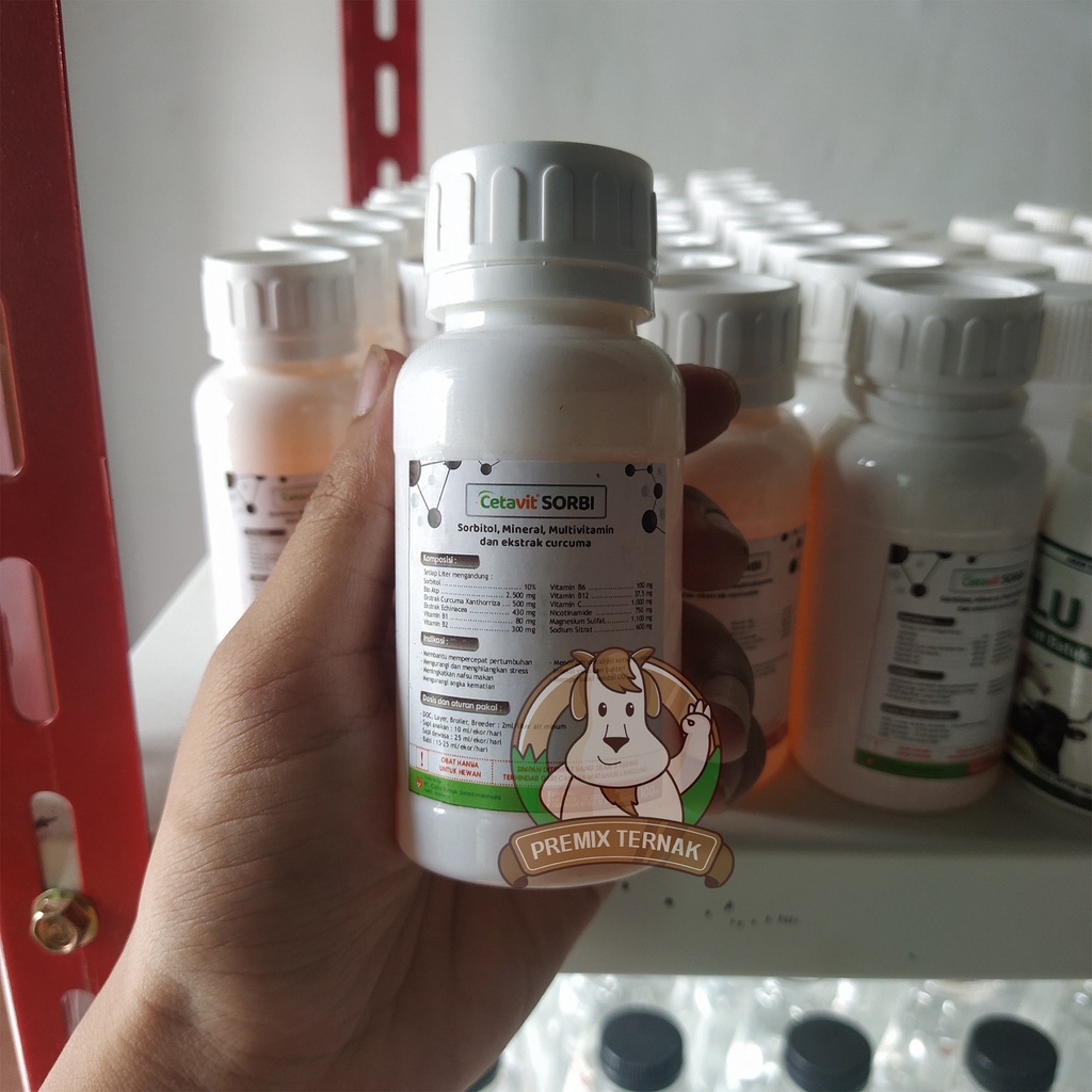 CETAVIT SORBI 100ml - Vitamin ATP Penambah Stamina Ternak Sapi Kambing Domba Ayam