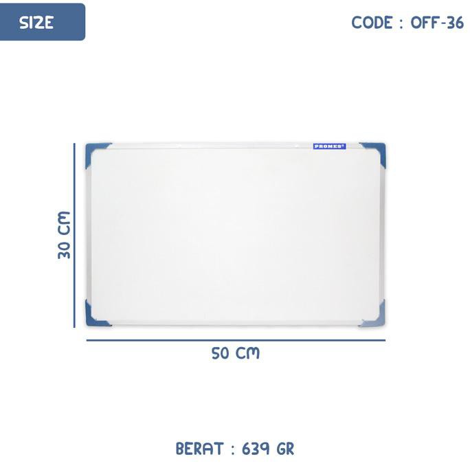 White Board Kecil Papan Tulis Gantung Ukuran 50X30 Cm (Off-36)