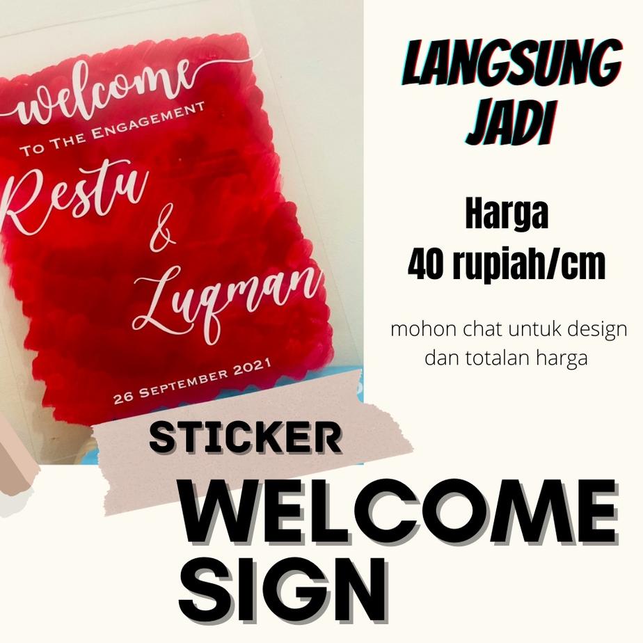 

Model Terkini 6FPJI Sticker Wedding Sign // Welcome Sign // Engagement // Sticker Akrilik // Sticker Besar 80 Jual