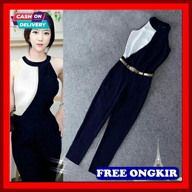 Jumpsuit Wanita Panjang Hijab Import Jamsuit Jumsuit Jampsui Cy56 Tb684 Jumpsuit Blz Polka Rossa - J