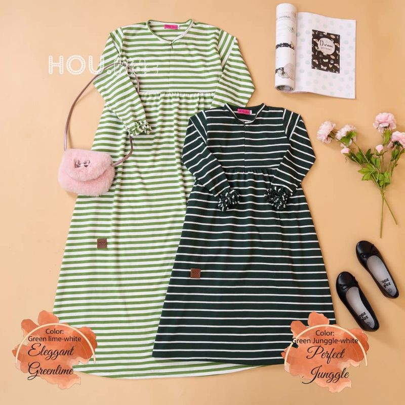 Daily stripe kids house of uga |gamis anak kaos