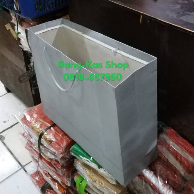 

Paperbag SILVER Landscape JUMBO karton Duplex Laminating Doff