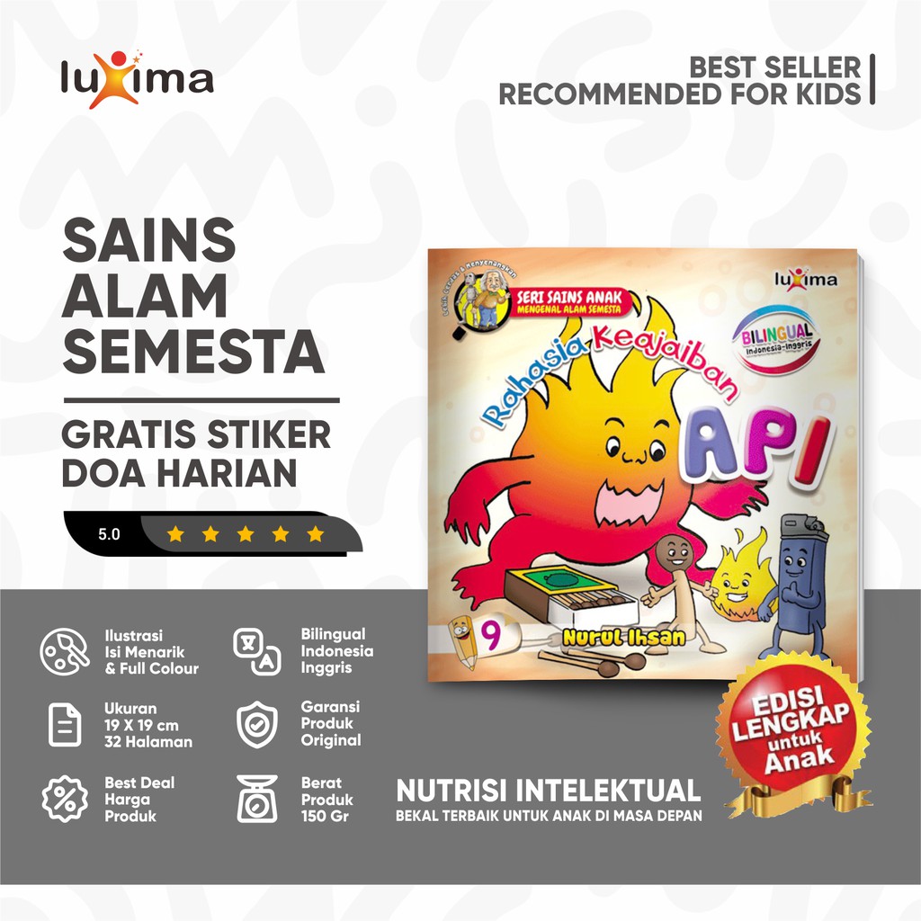 Rahasia Keajaiban Api - Seri Mengenal Alam Semesta 9 / Buku Belajar Pengetahuan Sains Anak Bergambar