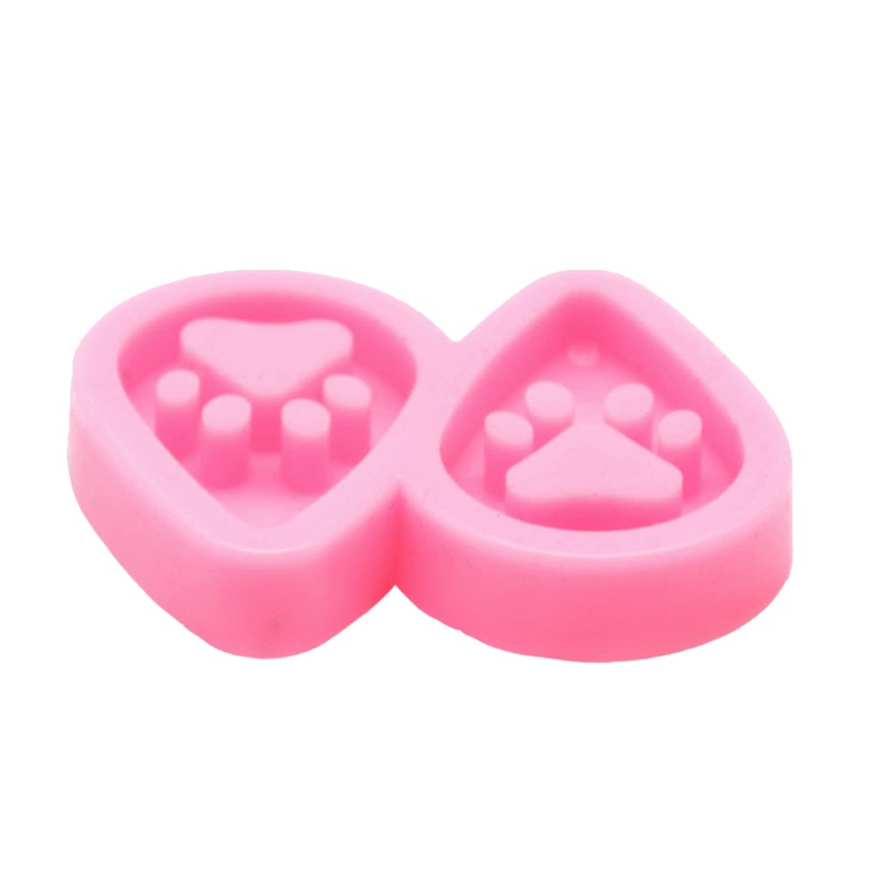 SIY  DIY Dog Paw Keychain Epoxy Resin Mold Key Chain Earrings Pendants Silicone Mould