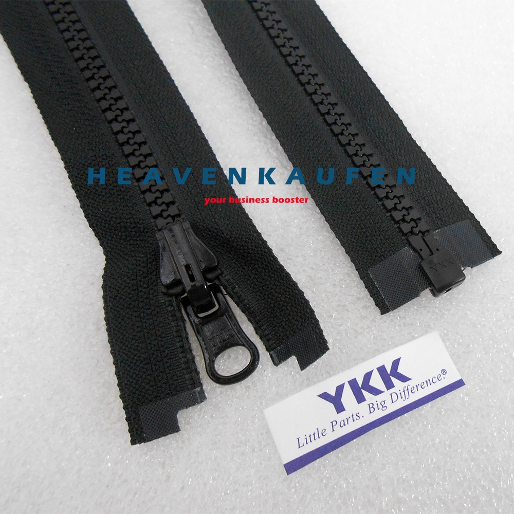 Resleting Zipper Jaket YKK Vislon Bolak Balik 65 cm / 26 inch Hitam Open End Buka Lepas