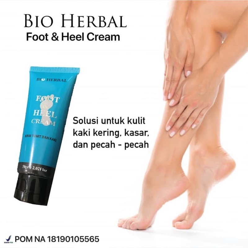 Cream Krim Penghalus Tumit Kaki Pecah Dan Kering Bio Herbal Foot Heel Cream Perawatan Kulit Kaki Kapalan Origanal BPOM