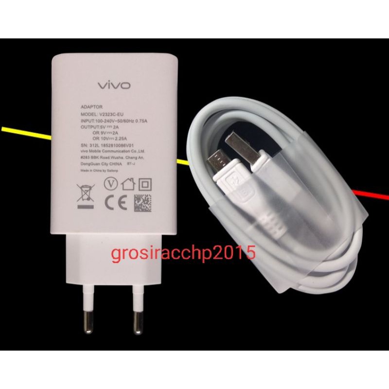 CHARGER VIVO V2323B-EU FAST CHARGING 2A KABEL MICRO USB FOR VIVO Y17 / VIVO Y19 / VIVO Y20