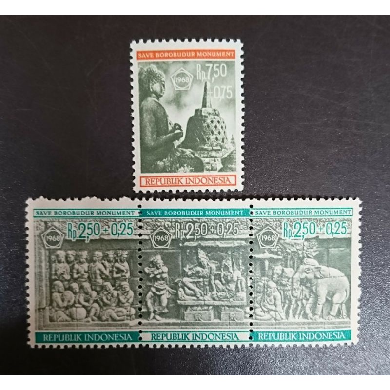 

I-107 Prangko Perangko Indonesia seri Borobudur 1968