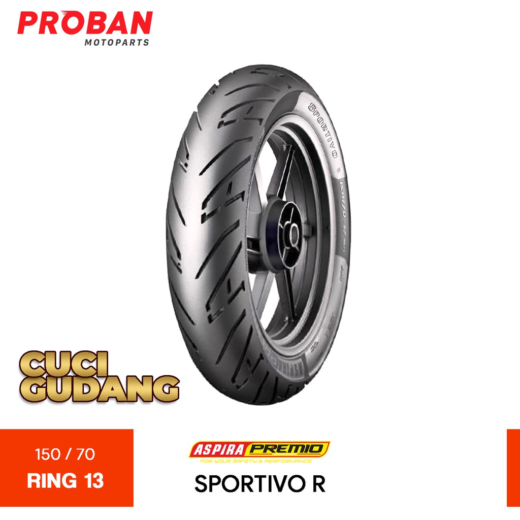 

ASPIRA PREMIO TL SPORTIVO R 150/70-13 CUCI GUDANG Ban Motor Tubeless
