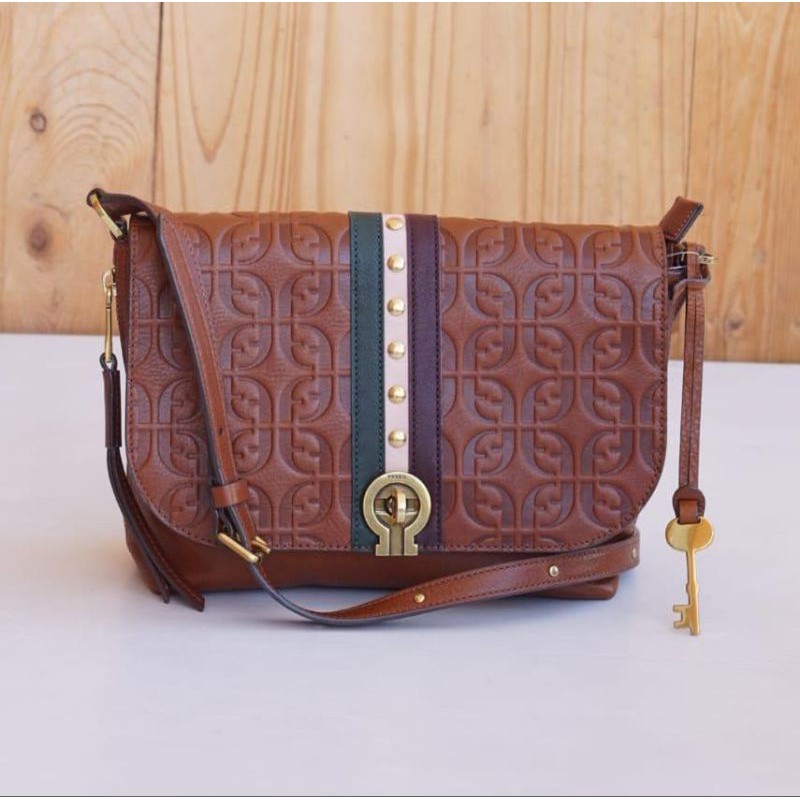 fossil maya crossbody small flap multi brown 1.950.000