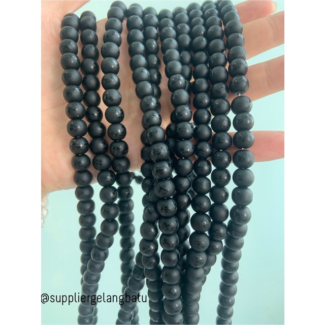 renceng batu hitam naga blackstone doff 8mm dragon bead bahan premium