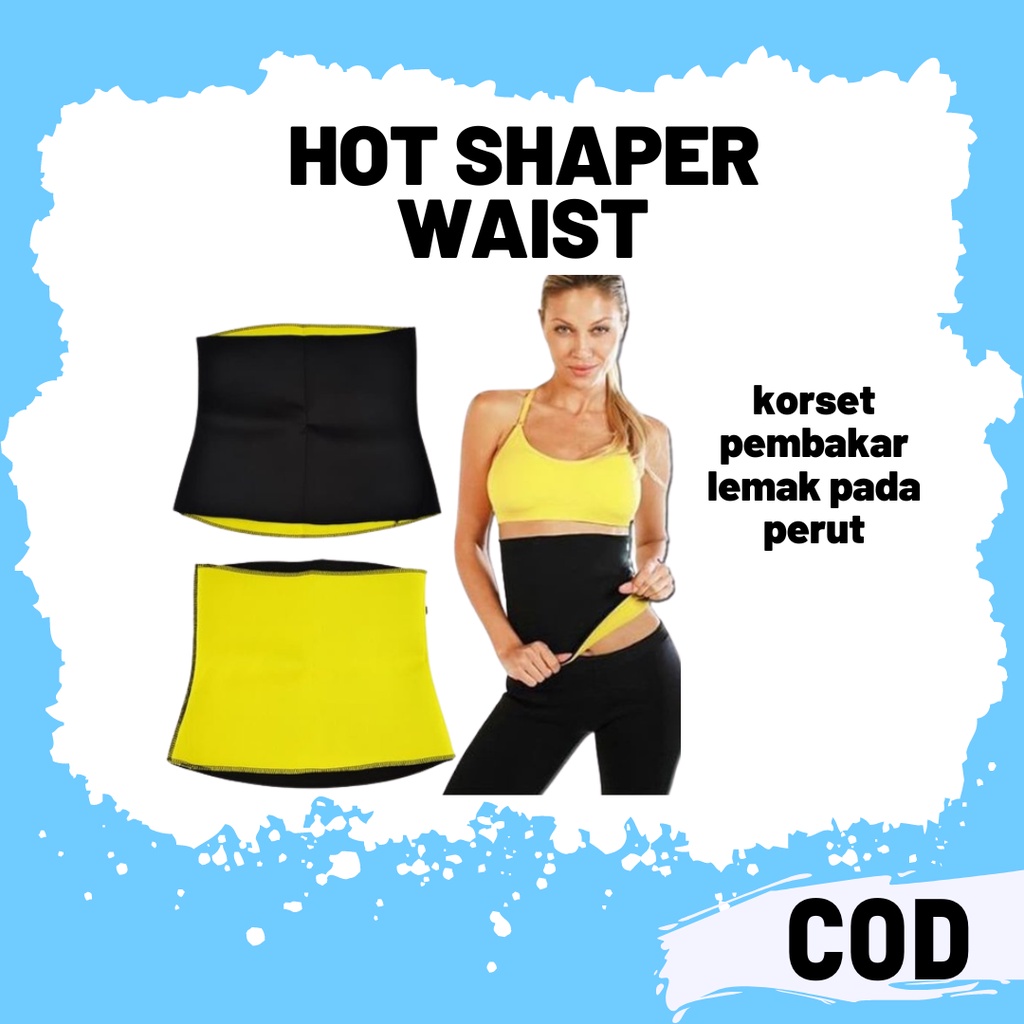 Hot Shaper Waist korset pelangsing perut sabuk senam penghancur lemak pengecil pembentuk tubuh ideal berbentuk padat berisi