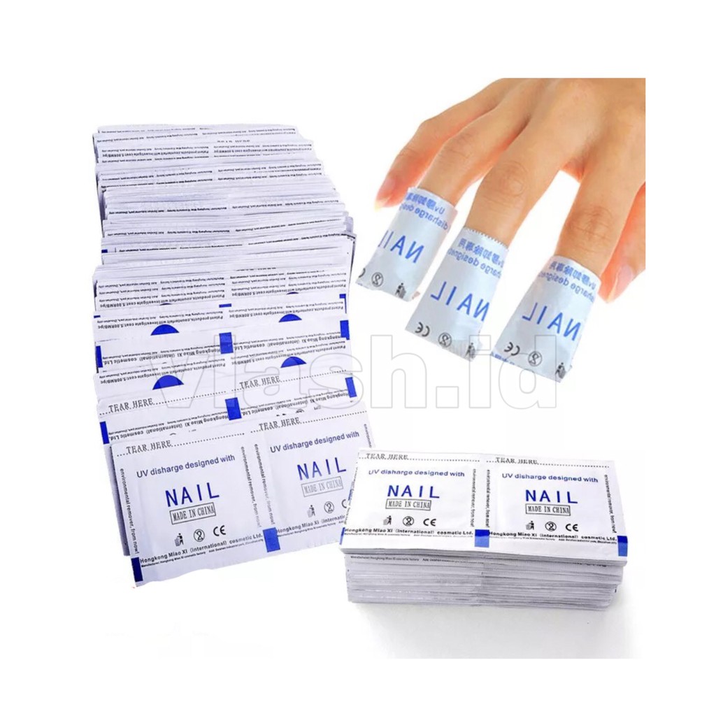 200 pcs NAIL REMOVER WRAP - PENGHAPUS KUTEK GEL