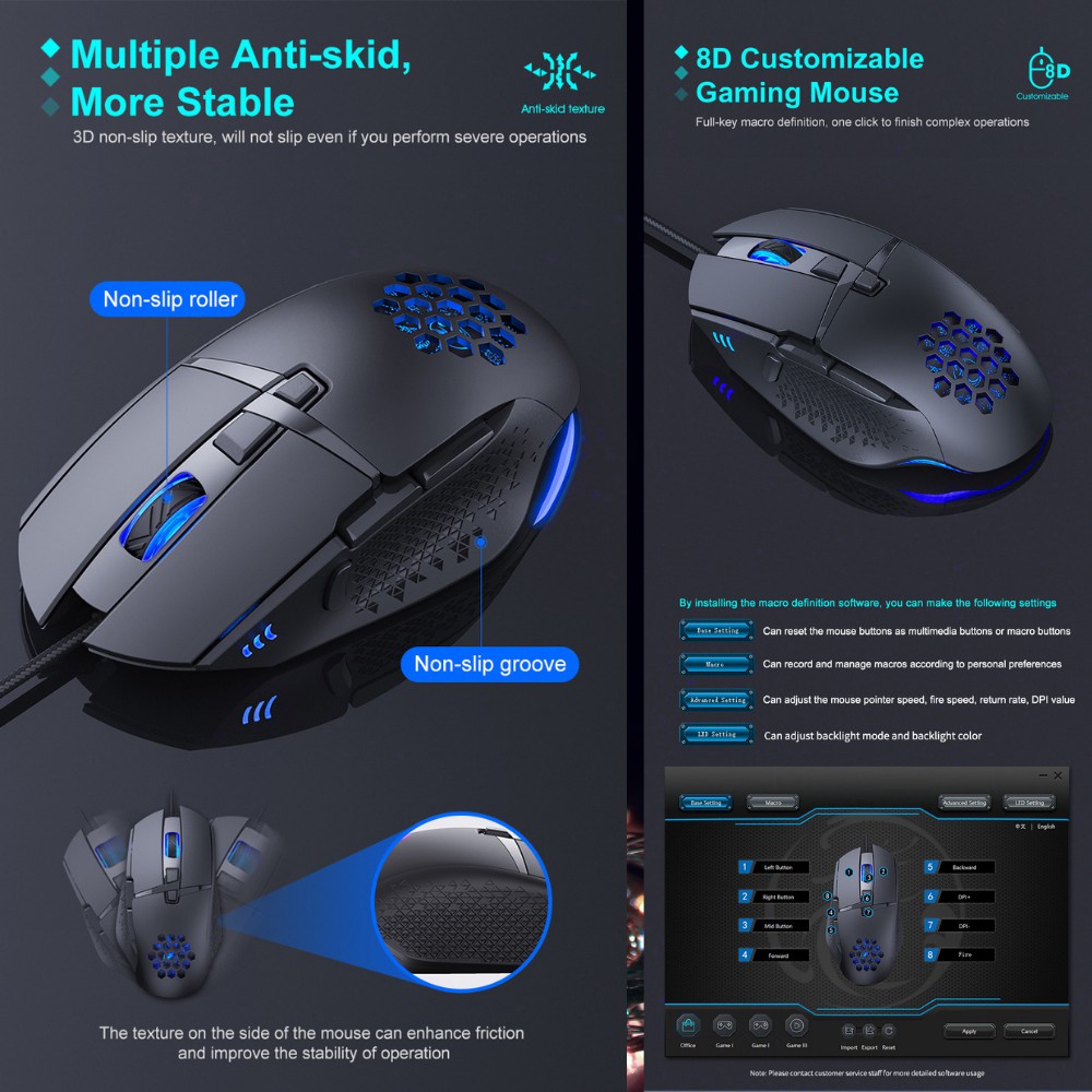 [BISA COD] Mouse Gaming Esports / Mouse Gaming RGB / Mouse Gaming LED / Mouse Gaming Murah