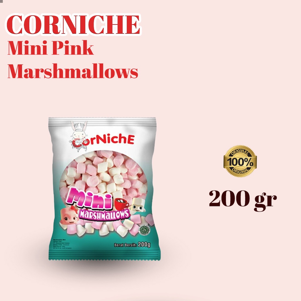

CORNICHE MINI PINK & WHITE MARSHMALLOW 200GR