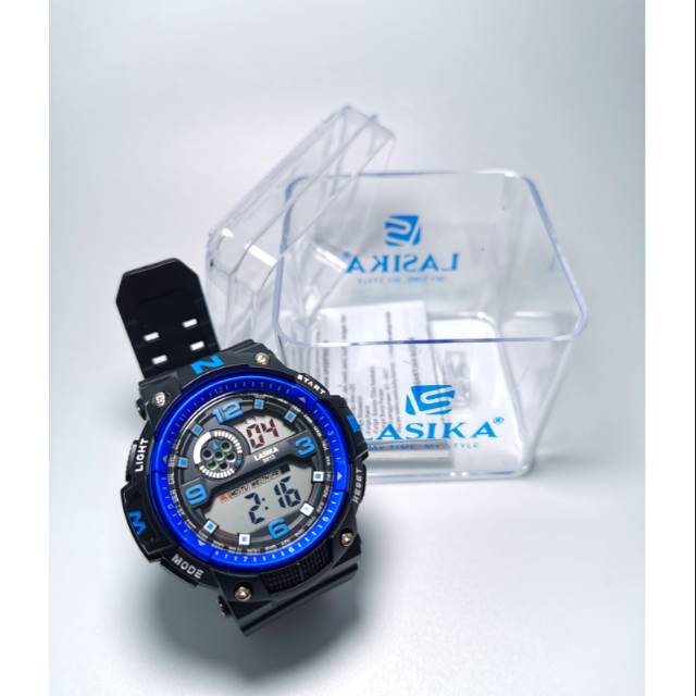Jam tangan digital Pria Sporty water Resist Lasika 613