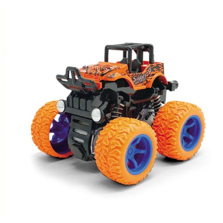 [1KG 11PCS] ❤ LBS ❤ Mainan Mobil Anak Monster Zap Jip Off Road 4 Drive Inertial Bigfoot-MOBIL Orange