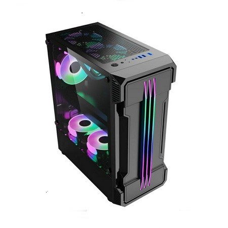 Casing Simbadda Battleground 08 Case PC Gaming BG08 Non PSU dan Fan Tempered Glass