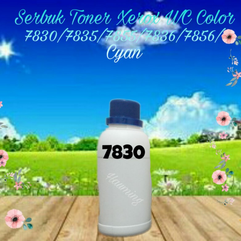 Serbuk Toner Powder Xerox Color WC 7830 7835 7855 7500 7800 7900 7836 7856 Cyan 1x Isi