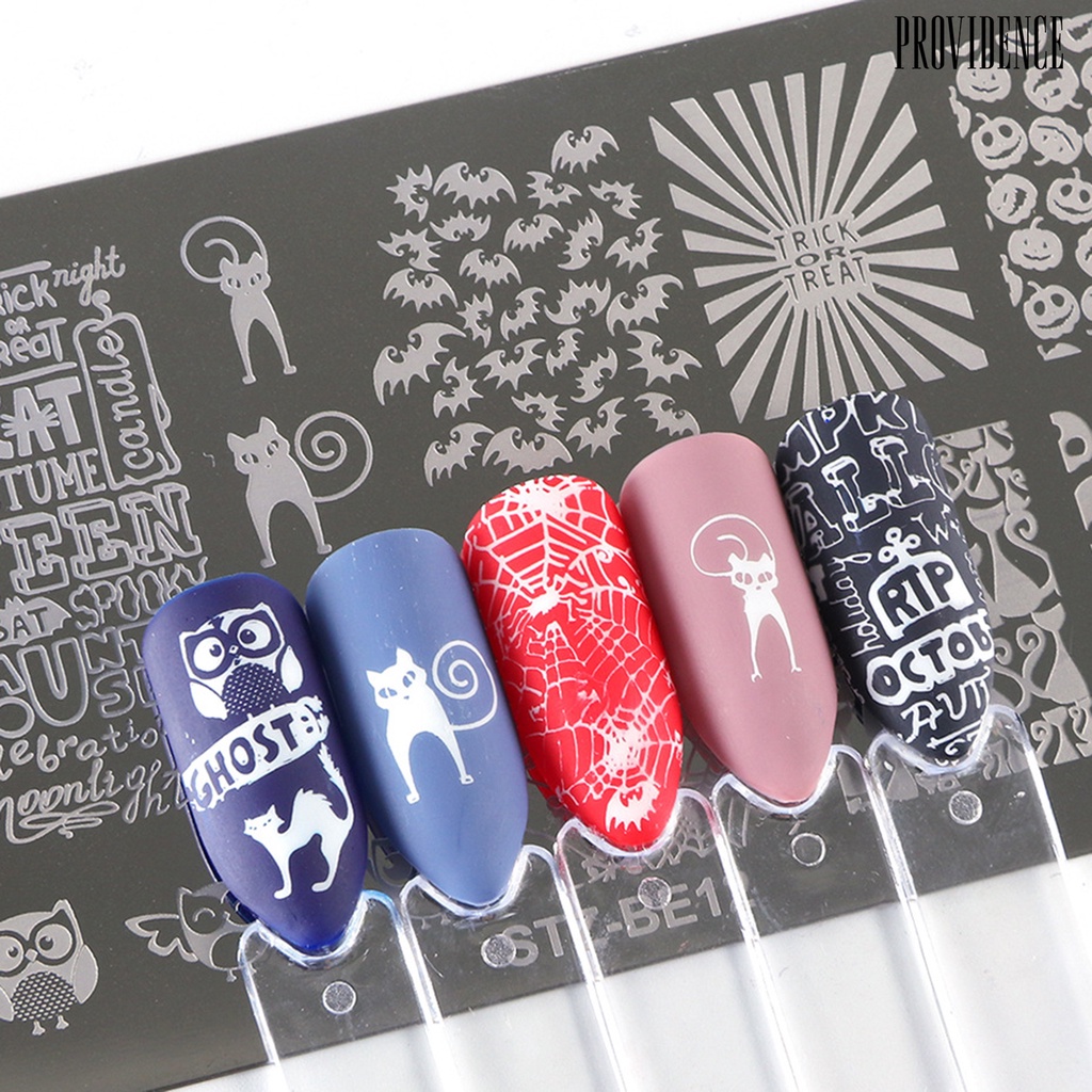 Providence Plat Stempel Kuku Motif Halloween Untuk Manicure / Nail Art / Salon