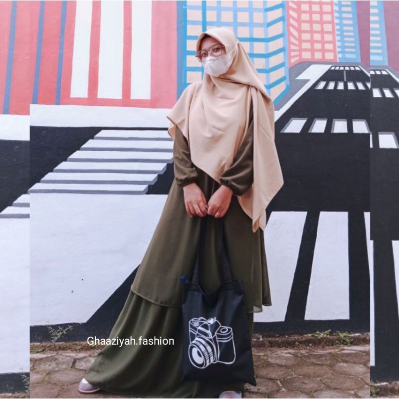 Raisya Dress By Zalifa Zalifa Marema | Gamis Lucu Kekinian Gamis Malaysia Gamis Remaja Syari Ceruty 