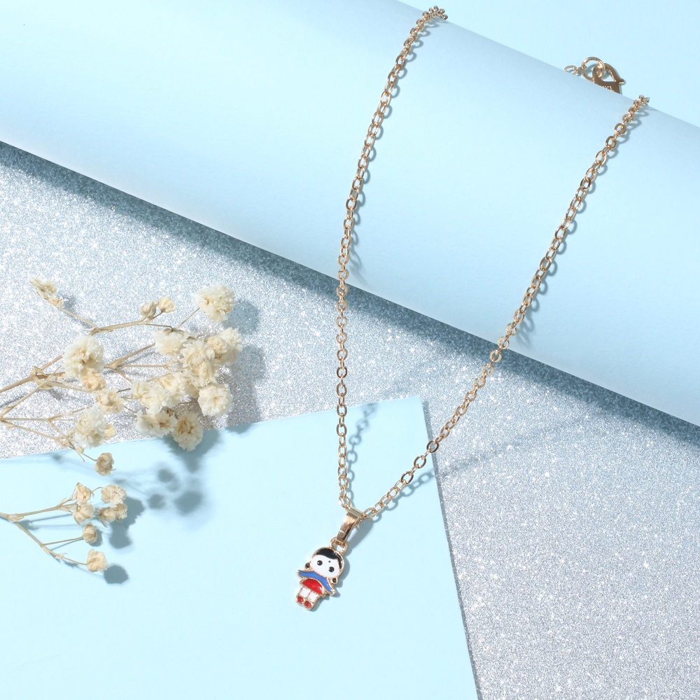 set perhiasan titanium Anak-anak anti karat anting korea kalung wanita gelang tangan wanita cincin wanita D432