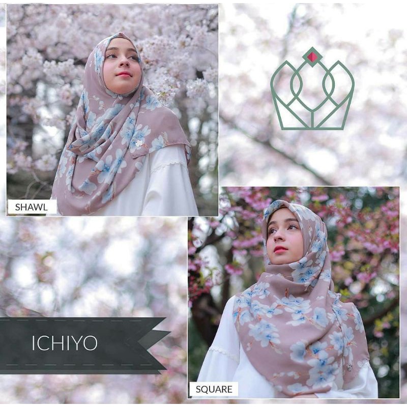 Sakura Scarf Square by Hijab Princess Wana Scarf wearing klamby