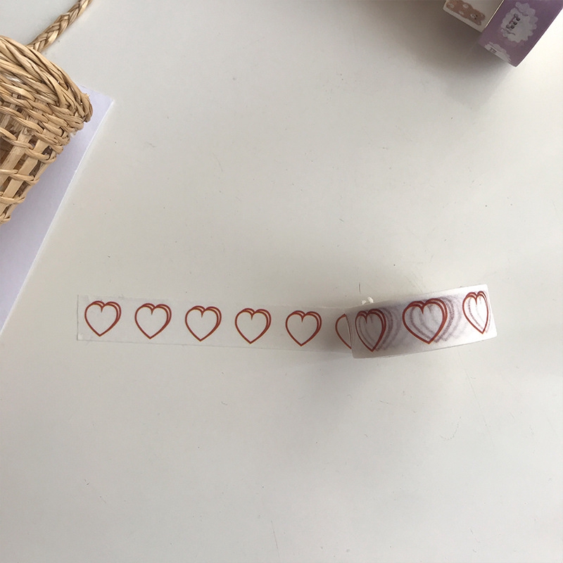 in cloud wajah tersenyum dan pita kertas cinta ganda fudge beruang xiaohua akun tangan stiker pita stiker