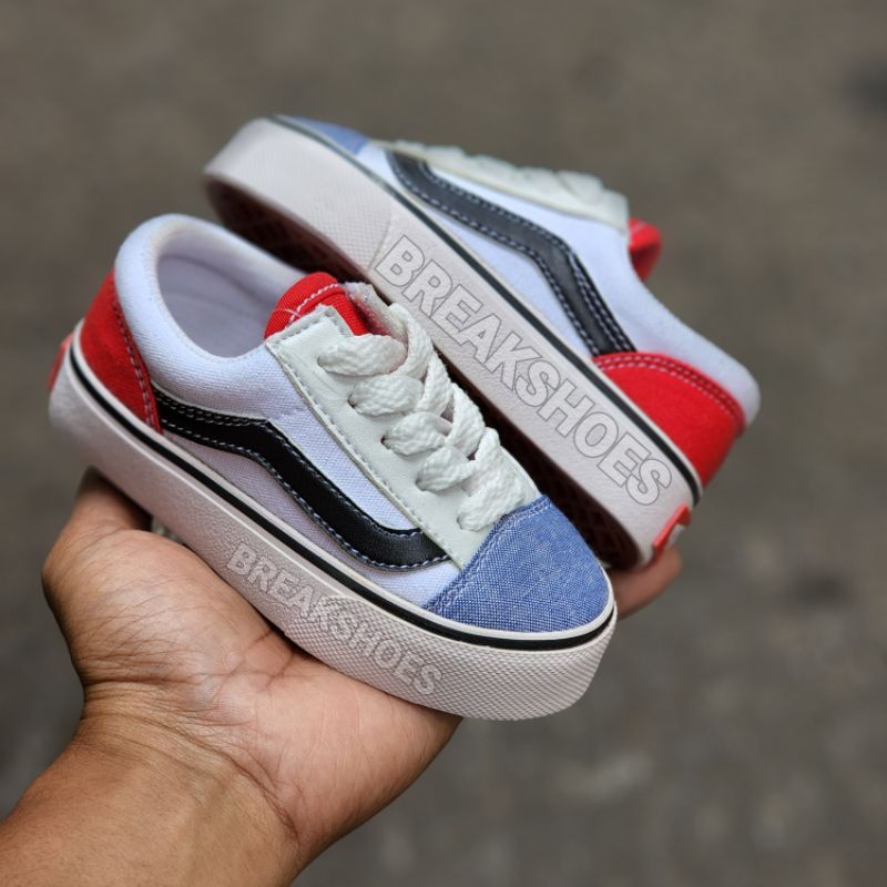 (Terbaru) Sepatu anak oldskool tali multicolor sepatu anak laki dan perempuan