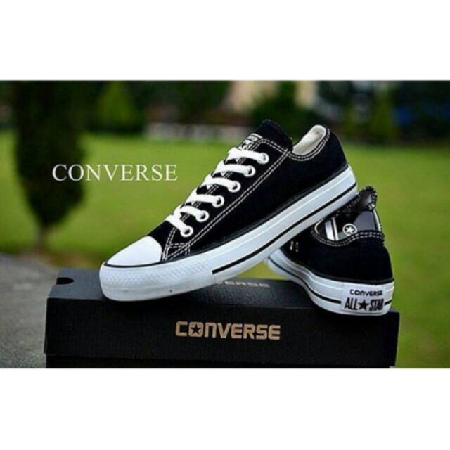 Sepatu Converse Allstar Black White Sepatu Cewek cowok murah Couple Murah Sekolah kado Kuliah Kerja